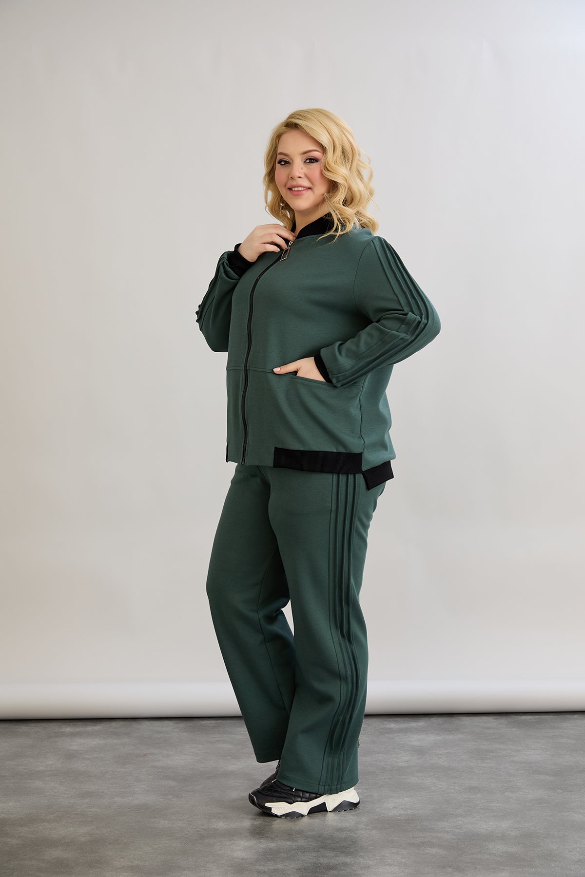 Trening marime mare din bumbac - verde