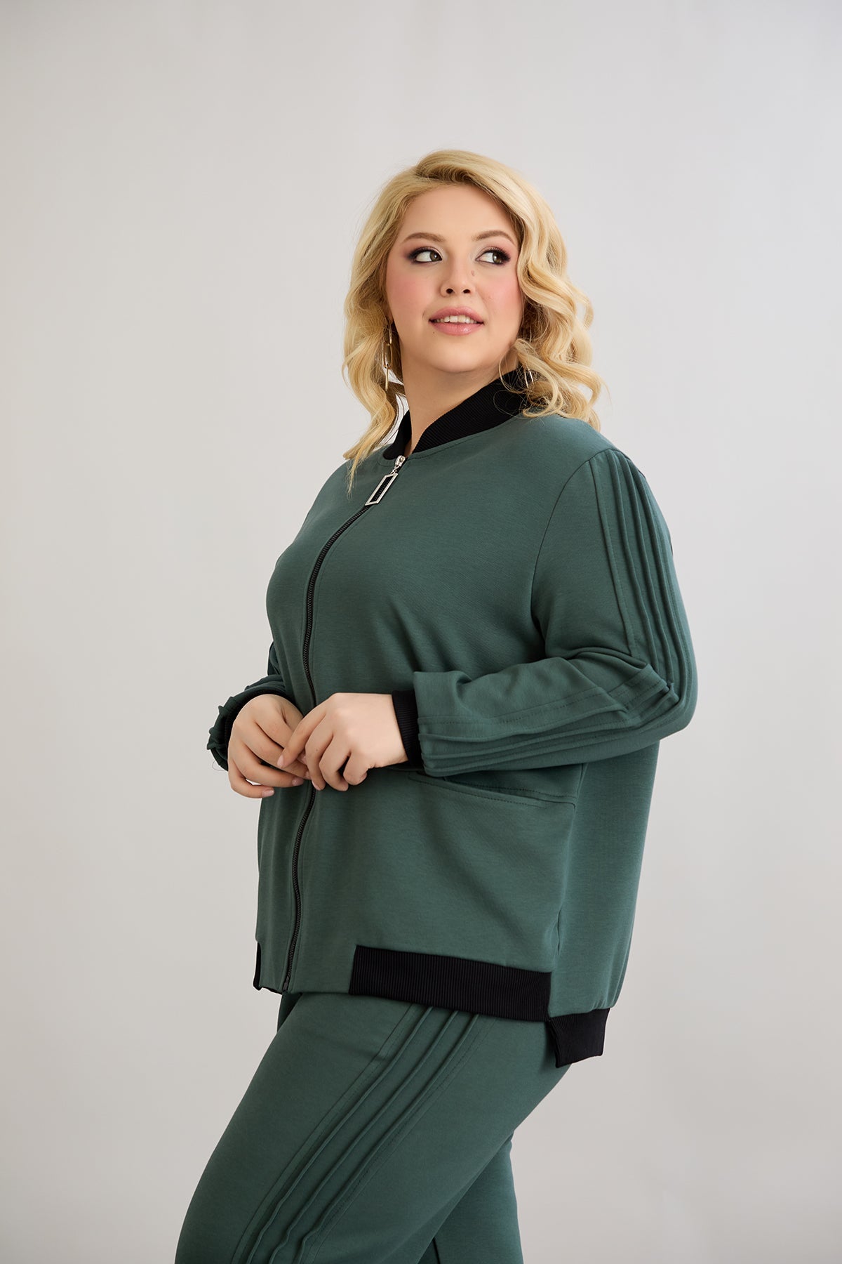 Trening marime mare din bumbac - verde