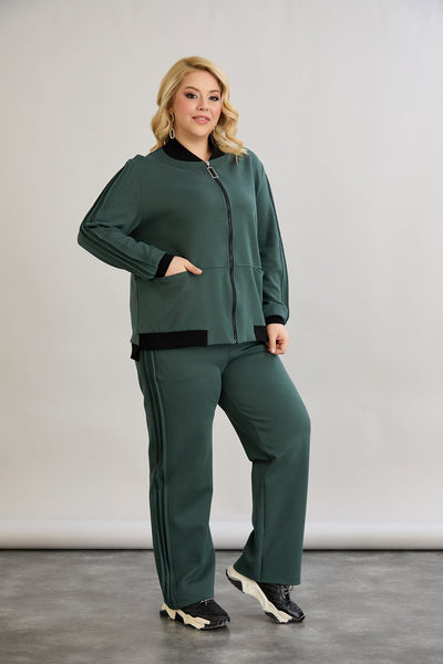 Trening marime mare din bumbac - verde