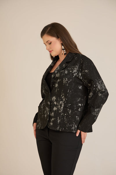 Sacou marime mare elegant cu print deosebit