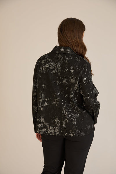 Sacou marime mare elegant cu print deosebit
