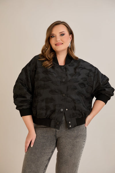 Jacheta marime mare de toamna tip bomber Oversize
