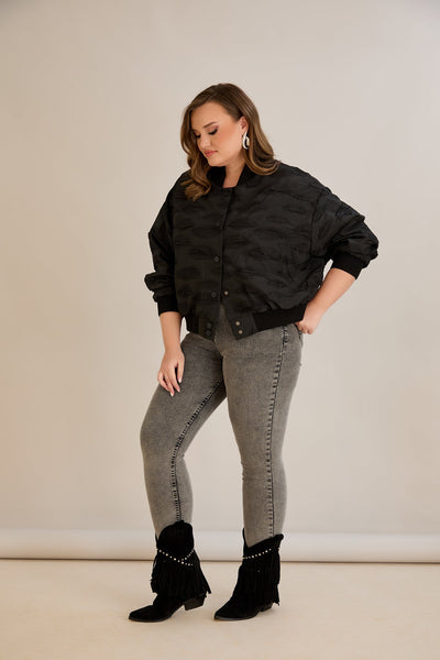 Jacheta marime mare de toamna tip bomber Oversize