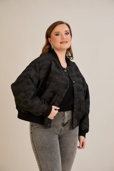 Jacheta marime mare de toamna tip bomber Oversize