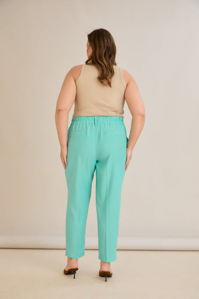 Pantaloni marimi mari elastici de vara - aqua