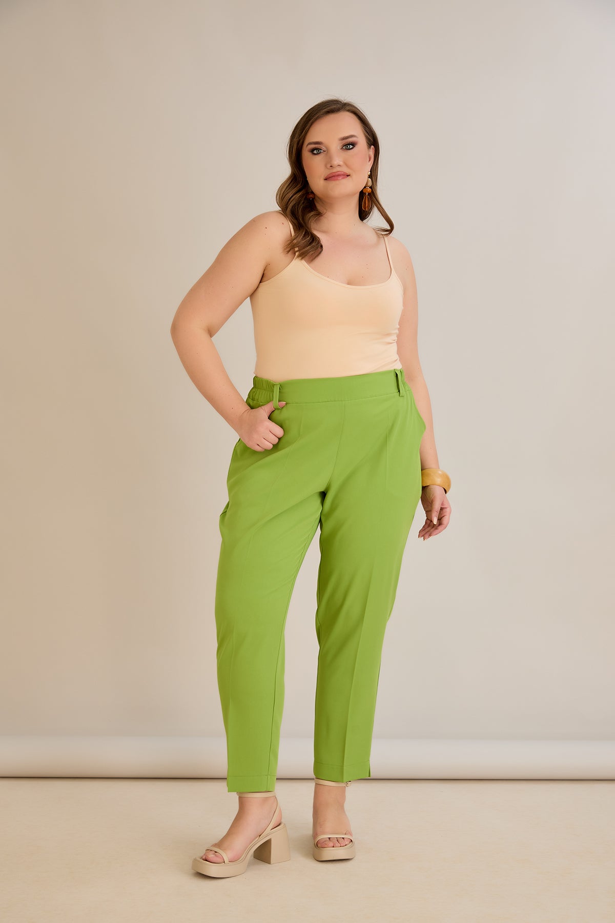 Pantaloni marimi mari elastici de vara - mar