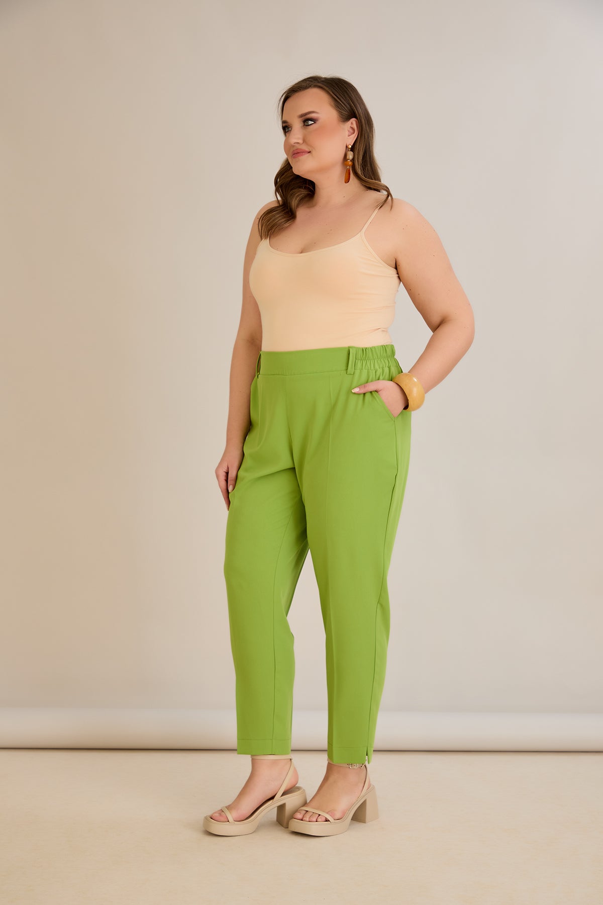Pantaloni marimi mari elastici de vara - mar