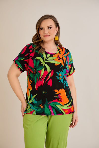 Bluza de vara marime mare Euforie colorata