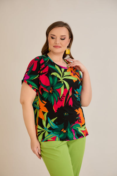 Bluza de vara marime mare Euforie colorata
