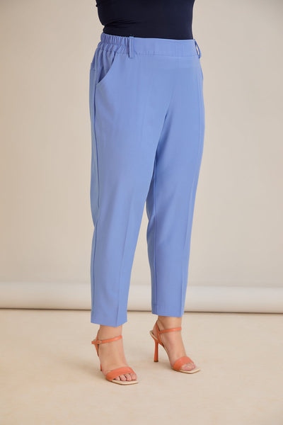Pantaloni marimi mari elastici de vara - violet