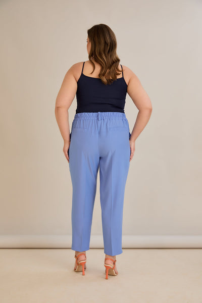 Pantaloni marimi mari elastici de vara - violet
