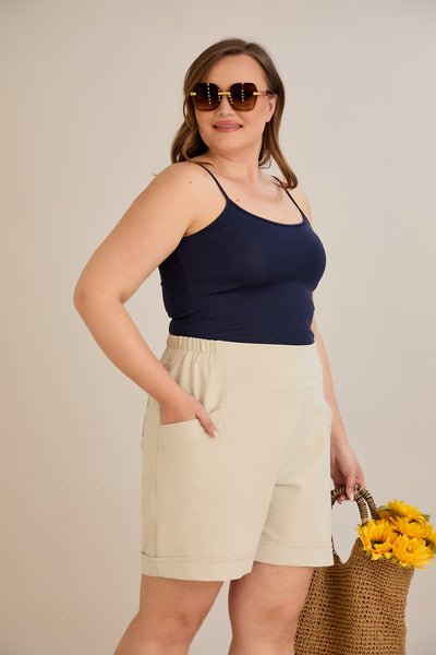 Pantaloni scurti marimi mari - bej