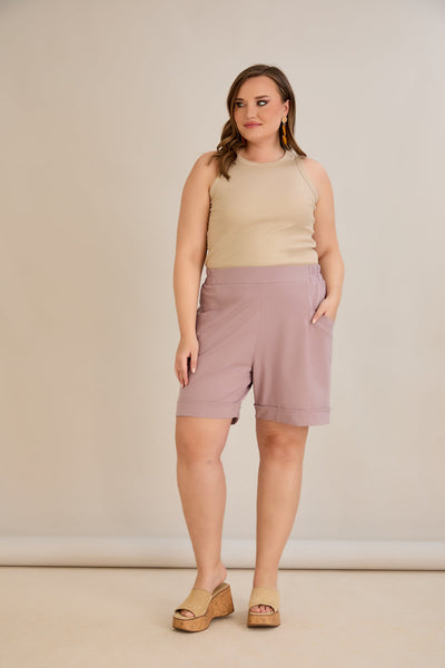 Pantaloni scurti marimi mari - roz