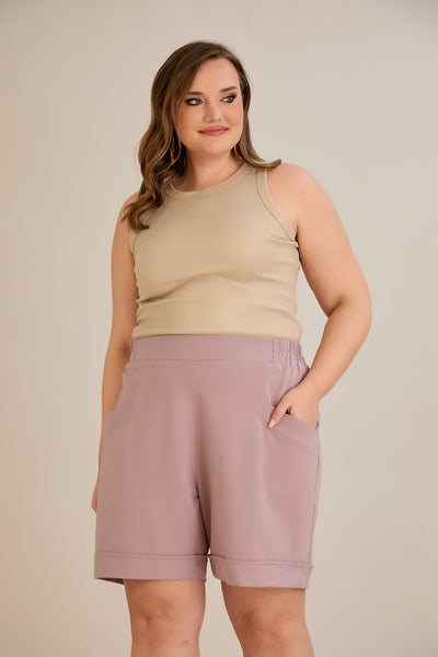 Pantaloni scurti marimi mari - roz