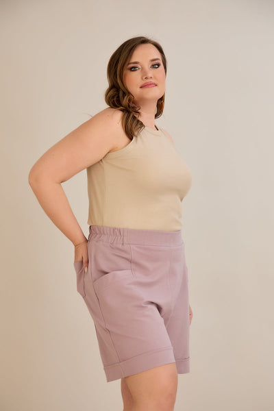 Pantaloni scurti marimi mari - roz