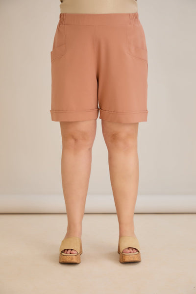 Pantaloni scurti marimi mari - moca