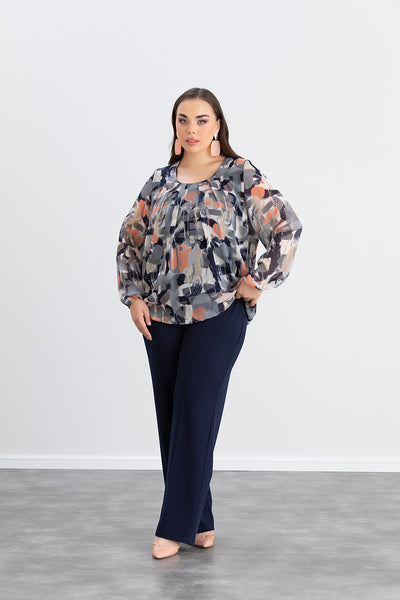 Bluza marime mare cu croiala libera - cercuri
