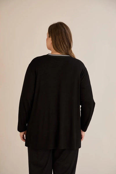 Tunicӑ mărime mare din vâscoză elastică cu imprimeu de autor Bubble Chic