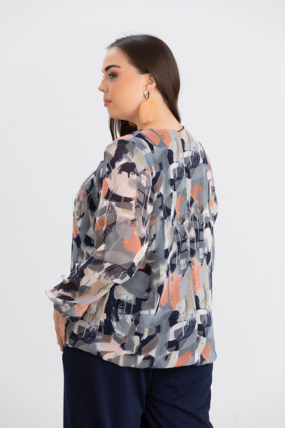Bluza marime mare cu croiala libera - cercuri