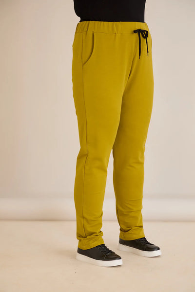 Pantalon sport marime mare Daily - muștar