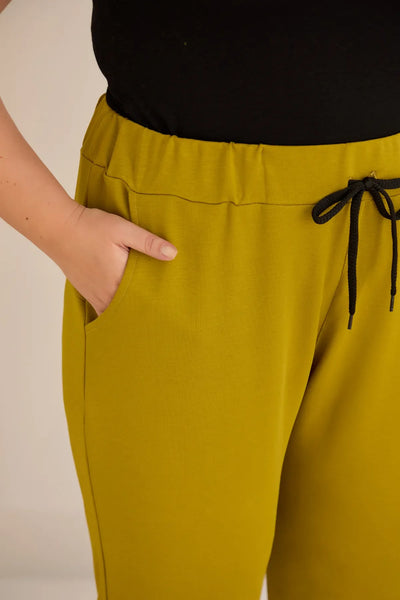 Pantalon sport marime mare Daily - muștar