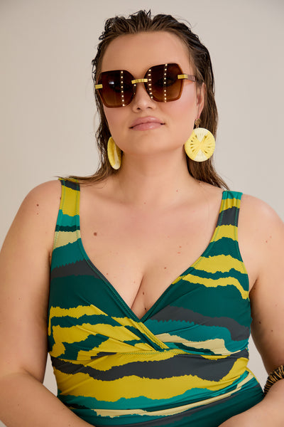 Costum de baie intreg marime mare clasic Tropic
