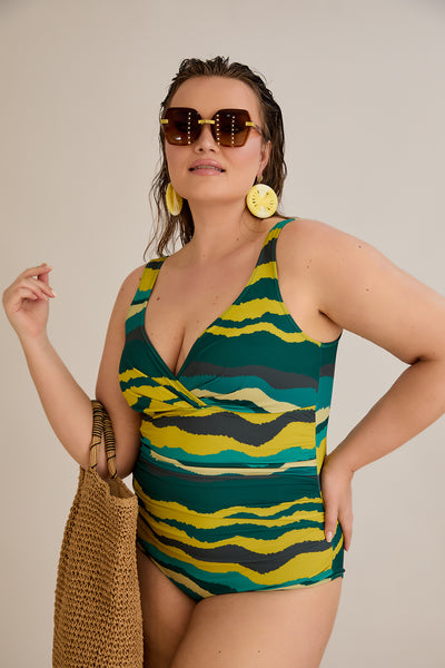 Costum de baie intreg marime mare clasic Tropic