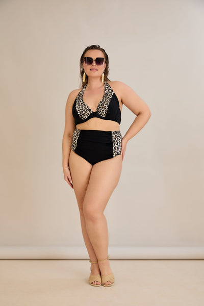 Costum de baie marime mare - Leopard