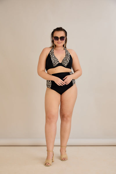 Costum de baie marime mare - Leopard