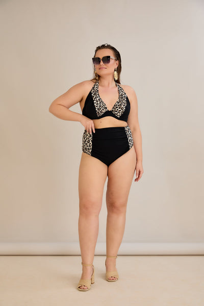 Costum de baie marime mare - Leopard