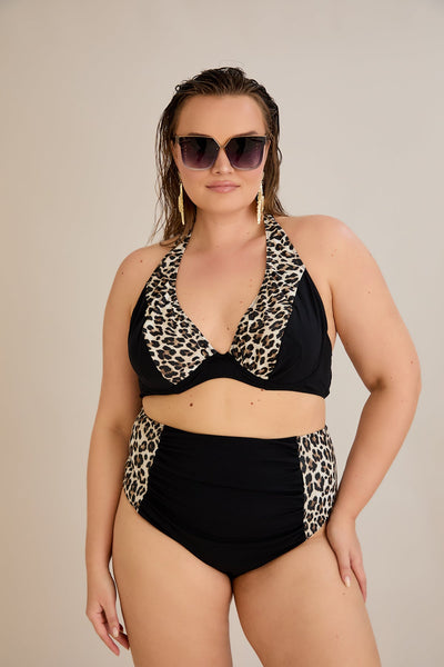 Costum de baie marime mare - Leopard