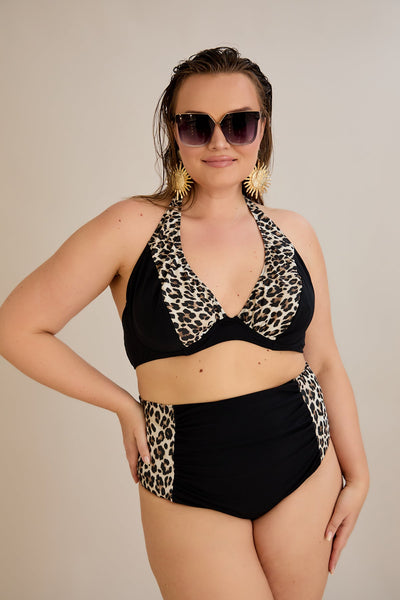 Costum de baie marime mare - Leopard