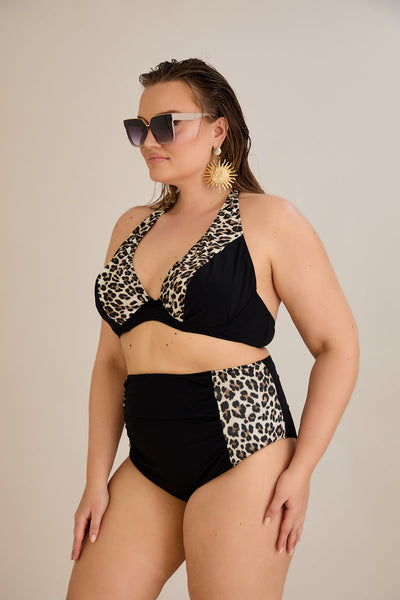 Costum de baie marime mare - Leopard