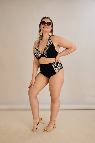 Costum de baie marime mare - Leopard
