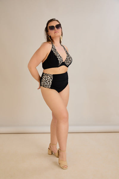 Costum de baie marime mare - Leopard