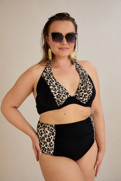 Costum de baie marime mare - Leopard