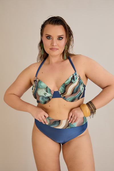 Costum de baie marime mare din 2 piese Ocean