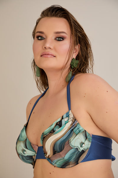 Costum de baie marime mare din 2 piese Ocean