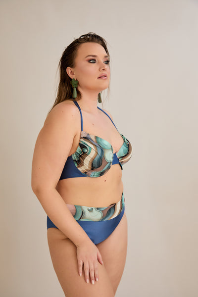 Costum de baie marime mare din 2 piese Ocean