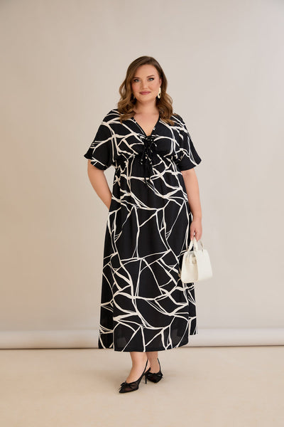 Rochie de vara marime mare din viscoza Kosara