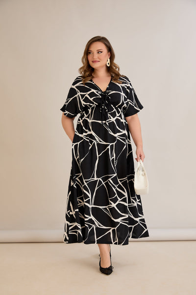 Rochie de vara marime mare din viscoza Kosara