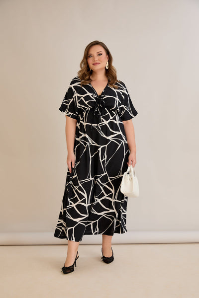 Rochie de vara marime mare din viscoza Kosara
