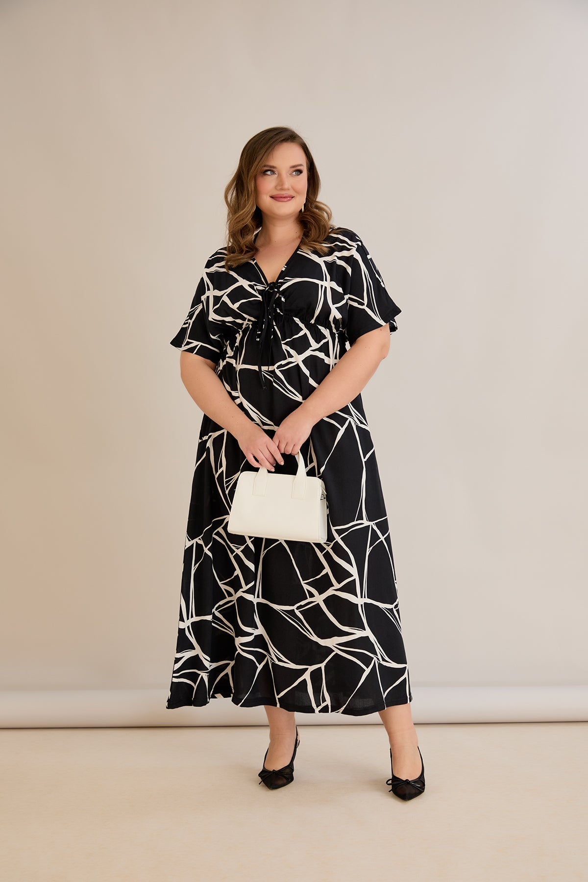 Rochie de vara marime mare din viscoza Kosara