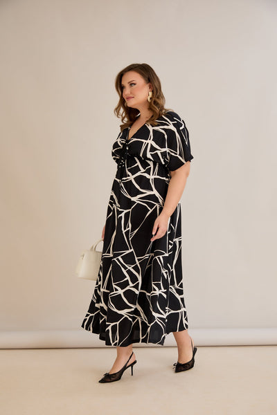 Rochie de vara marime mare din viscoza Kosara