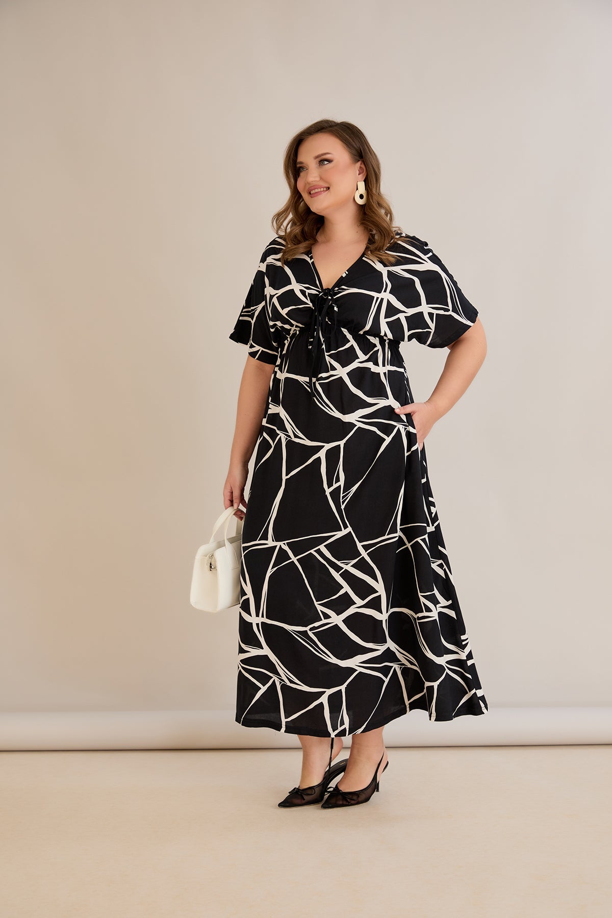 Rochie de vara marime mare din viscoza Kosara