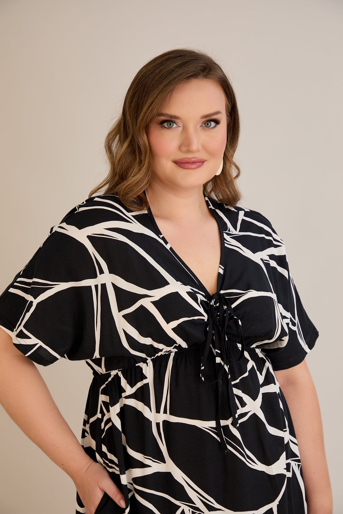 Rochie de vara marime mare din viscoza Kosara