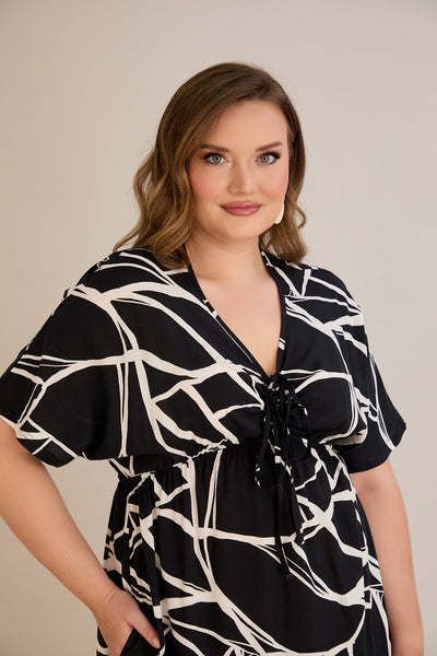 Rochie de vara marime mare din viscoza Kosara