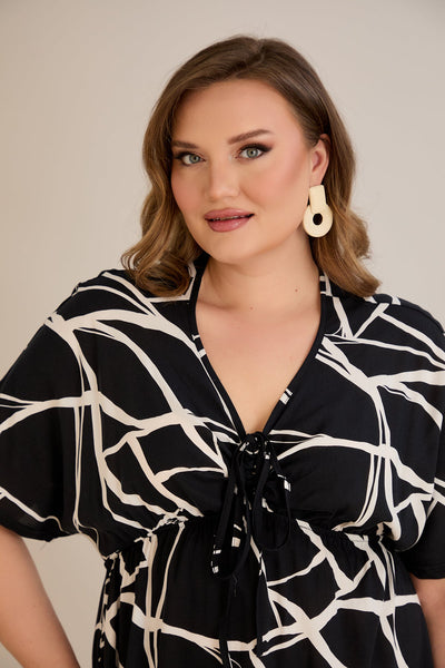 Rochie de vara marime mare din viscoza Kosara