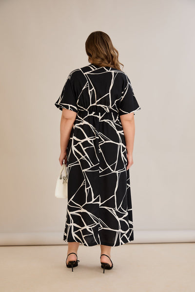 Rochie de vara marime mare din viscoza Kosara
