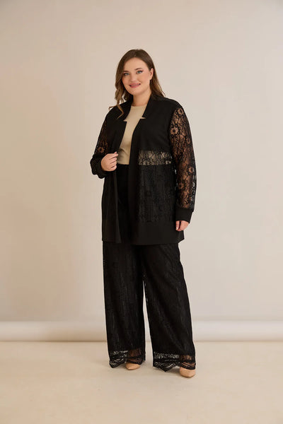 Compleu mărime mare elegant de sărbătoare din dantelă